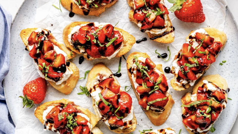 Strawberry Balsamic Bruschetta