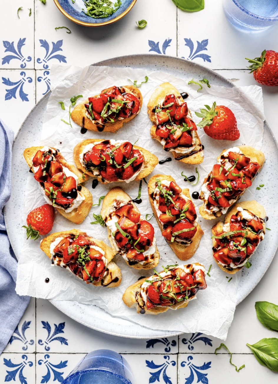 Strawberry Balsamic Bruschetta
