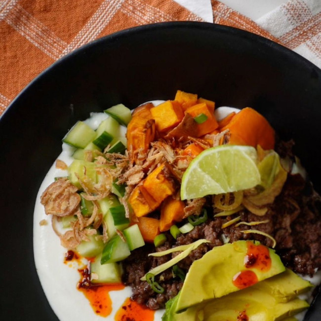 Image of Cottage Cheese and Beef Bowl