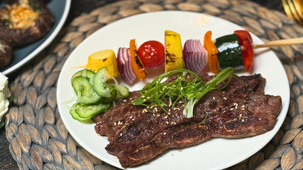 Image of  Cape Grim Korean Short Ribs with Veggie Skewers