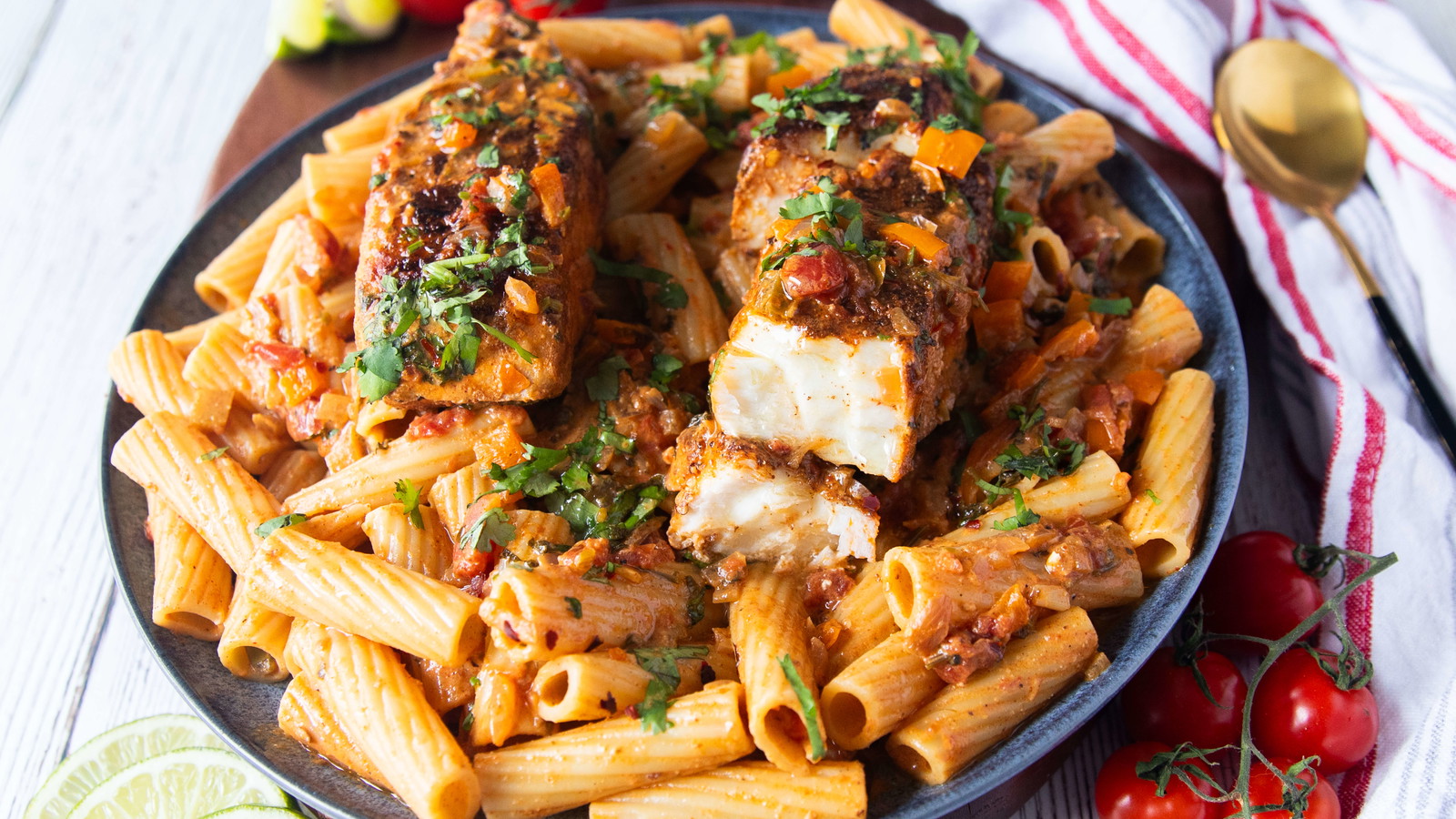 Image of Cajun Fish with Cajun Pasta