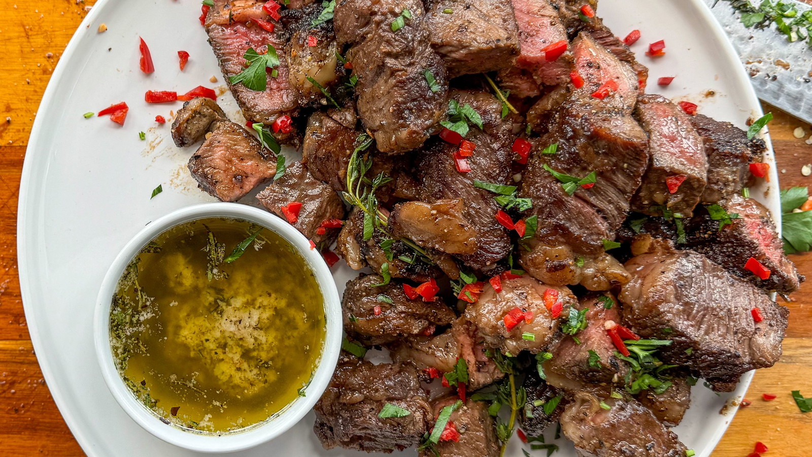 Image of Garlic Herb Butter Steak Bites