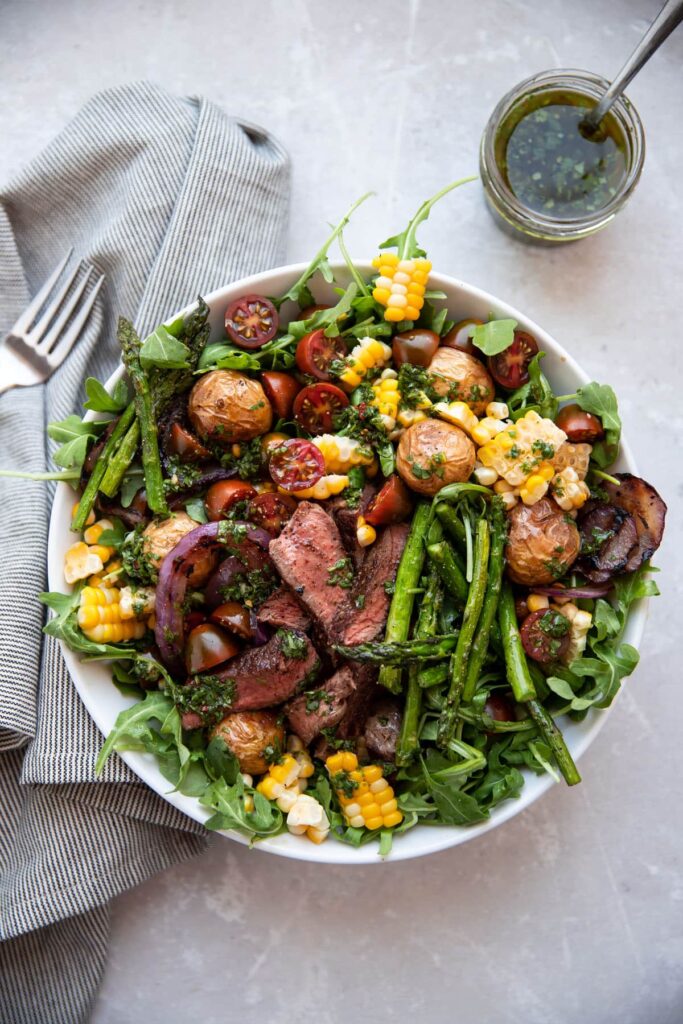 Grilled Steak and Asparagus Summer Salad