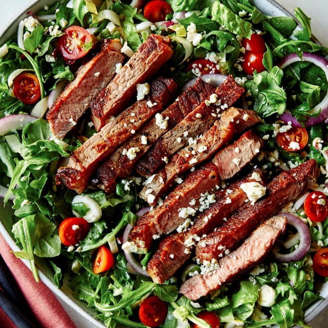 Steak Salad with Belgian Endive, Arugula & Gorgonzola
