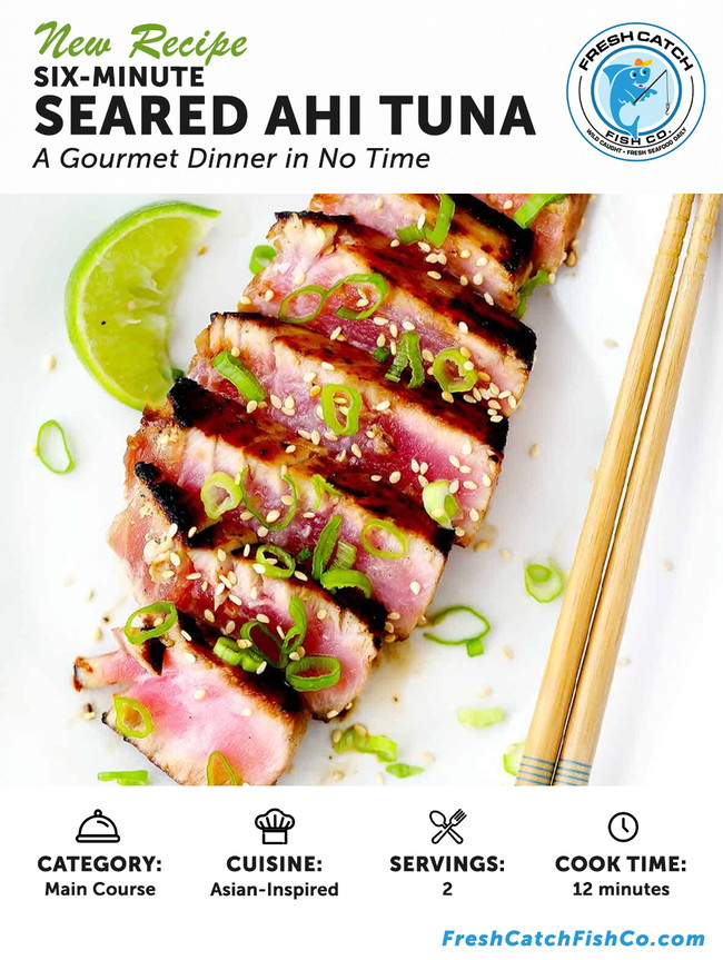 Image of Six-Minute Seared Ahi Tuna Steaks