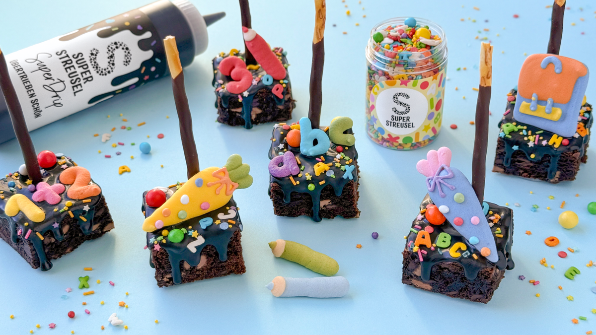 Einschulungs Brownie Bites