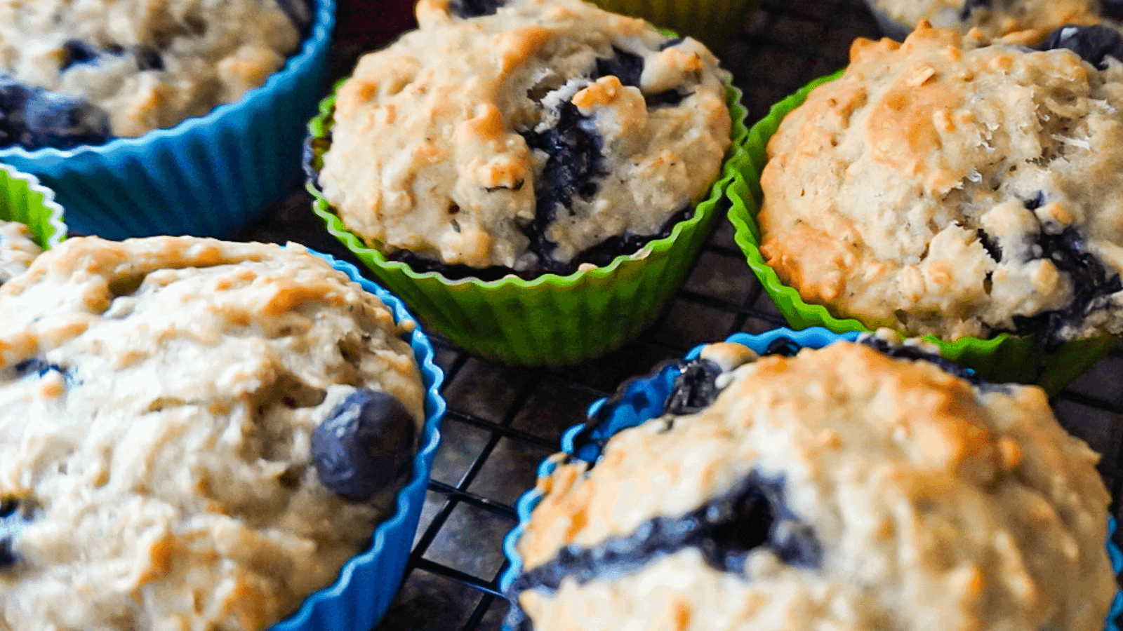 Image of Muffins aux bleuets, Avoine et Yogourt