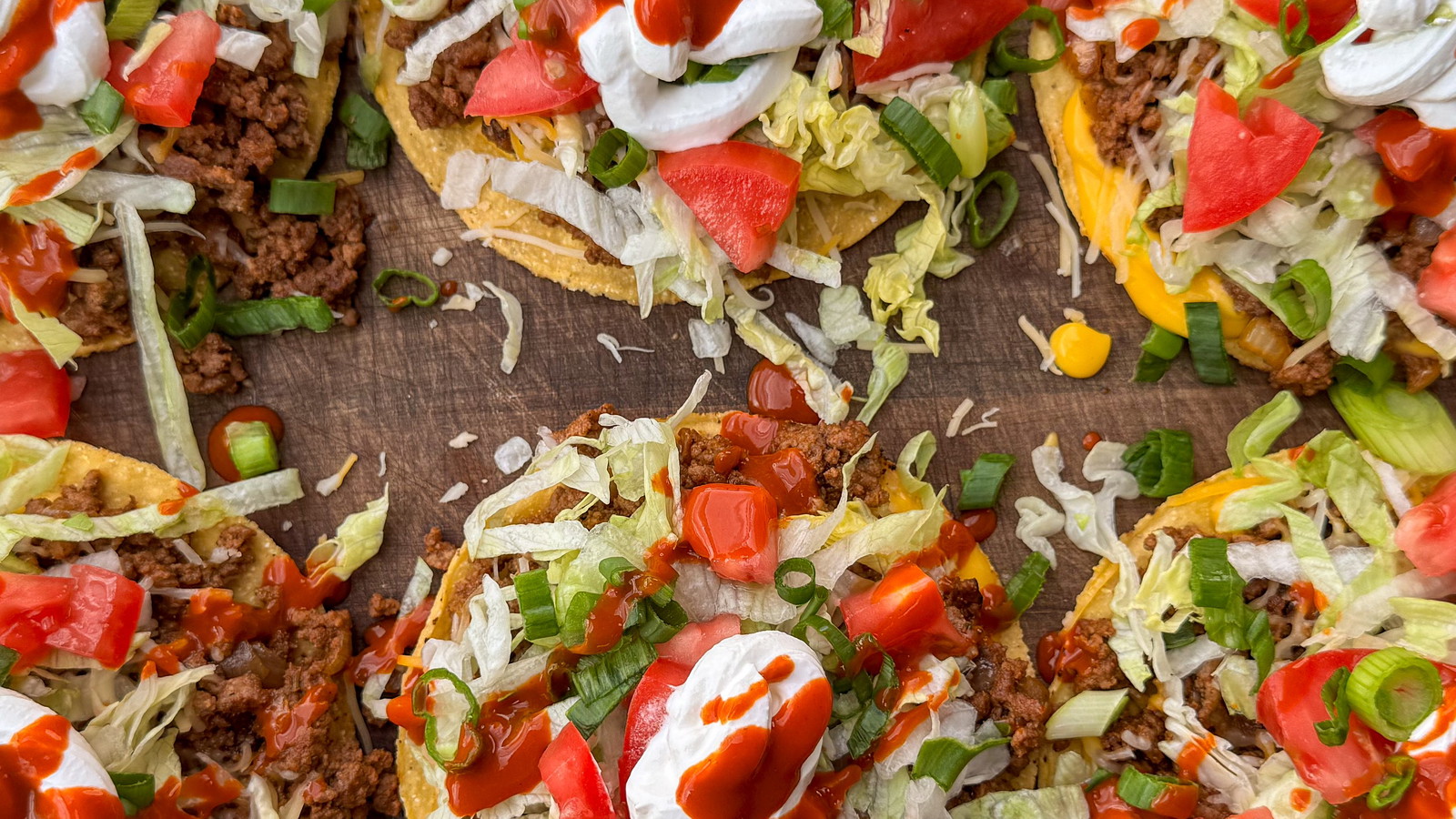Image of Cheesy Beef Tostadas