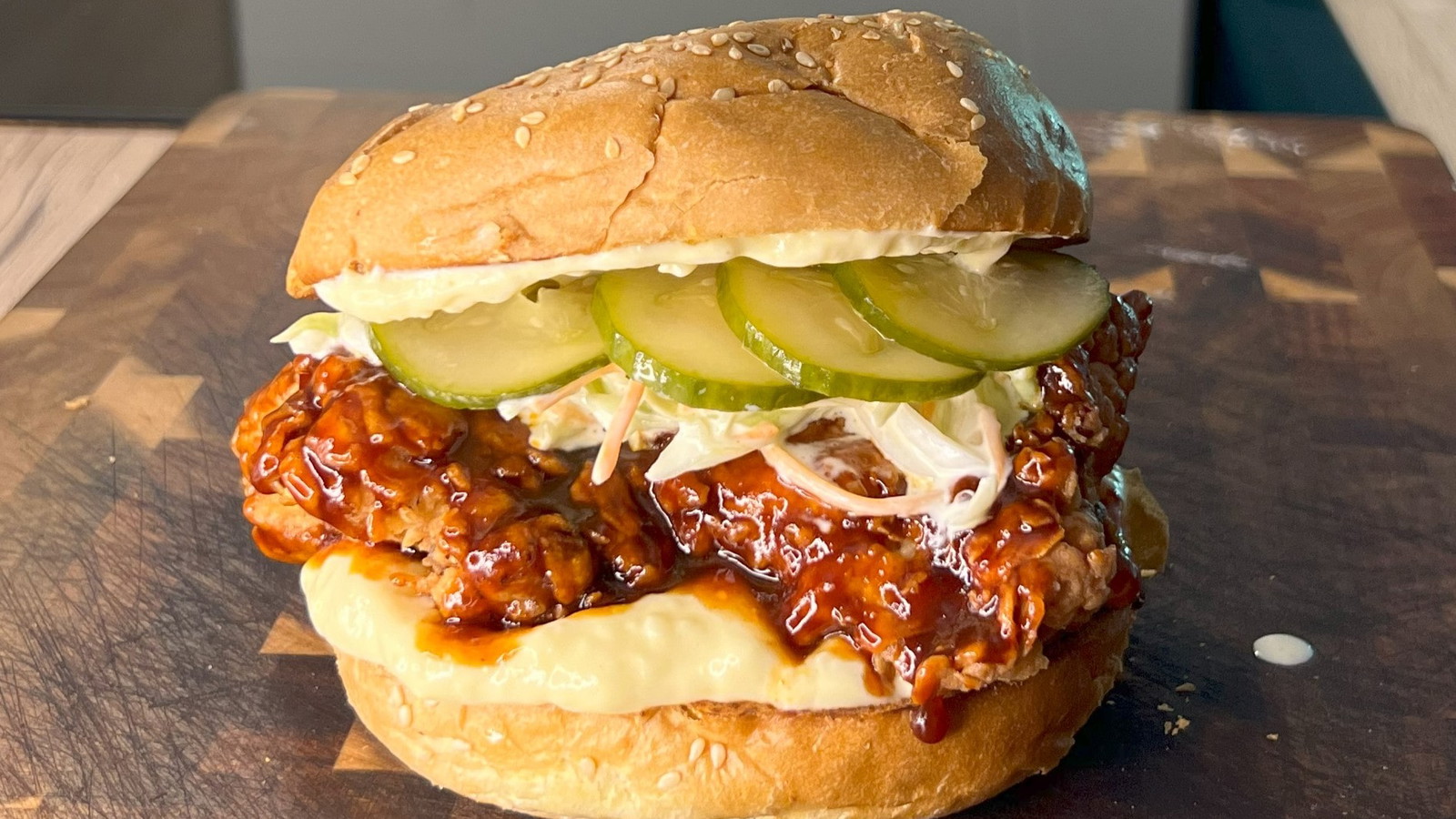 Image of Korean Fried Chicken Burger