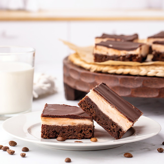 Image of Decadent Coffee & Chocolate Layer Brownies