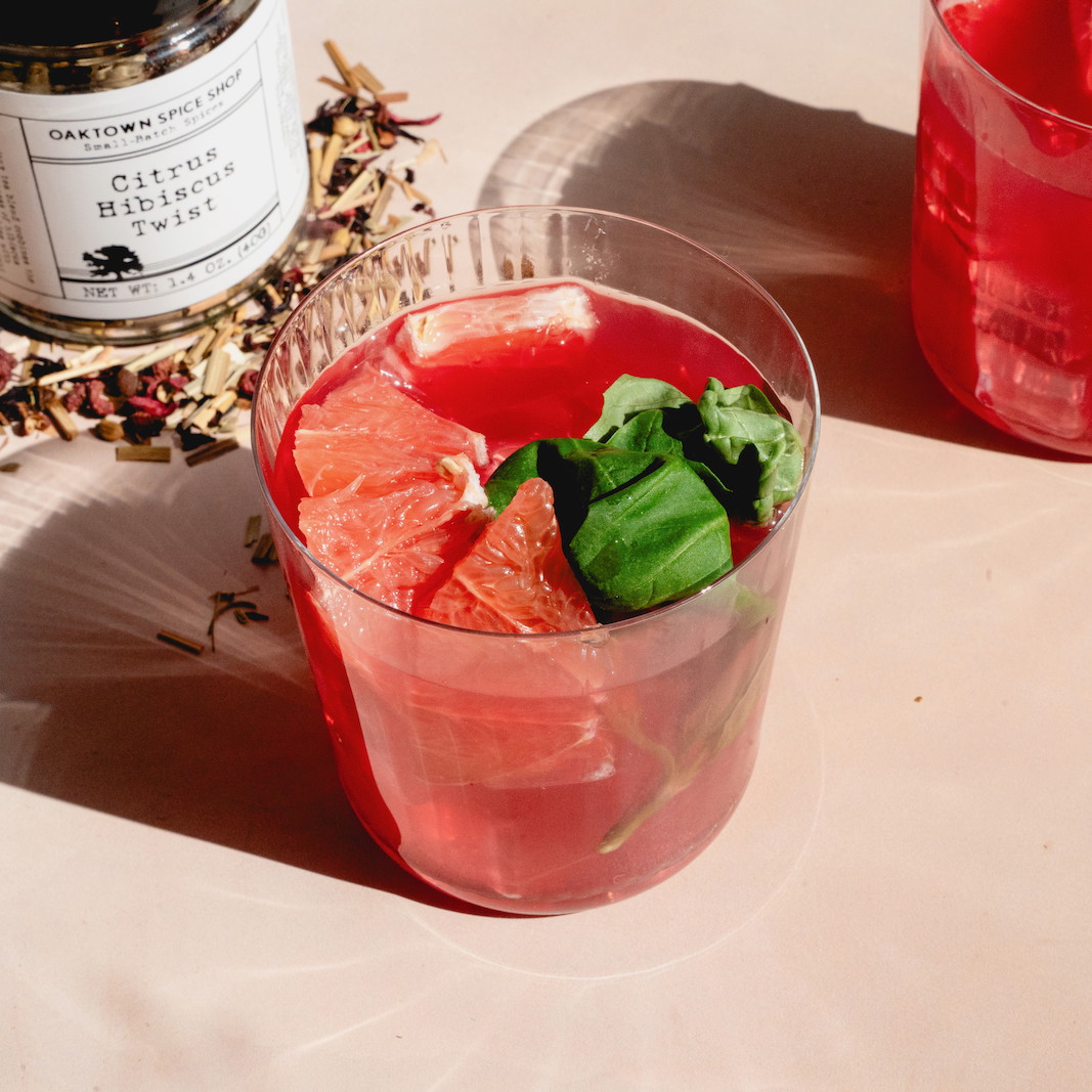 Citrus Hibiscus Iced Tea with Grapefruit and Basil – Oaktown Spice