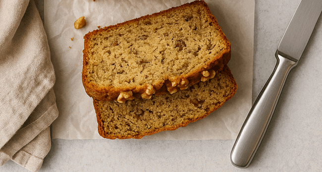 Image of Moist and Tasty Banana & Walnut Bread Recipe