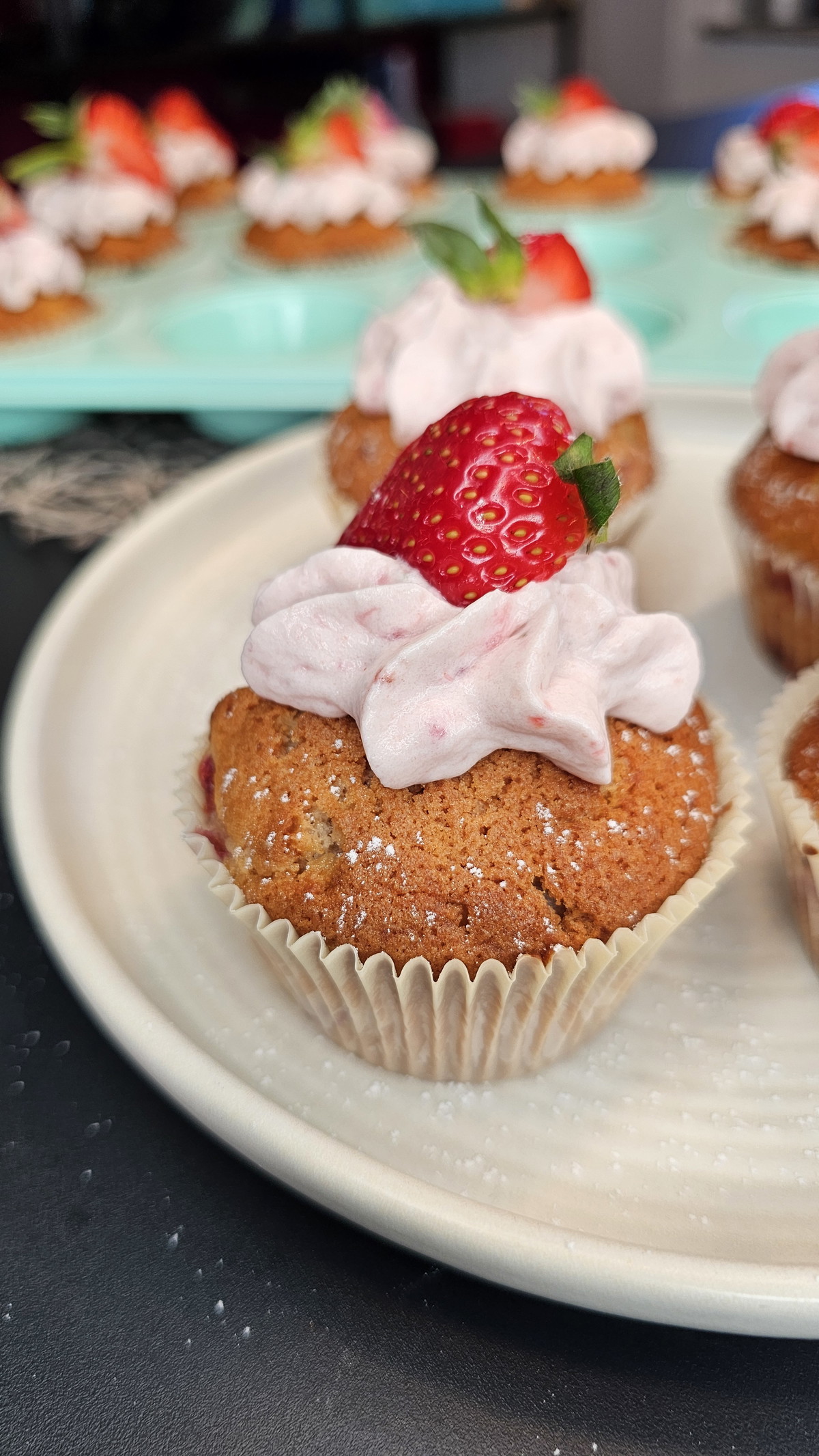 Leckere Erdbeer-Cupcakes