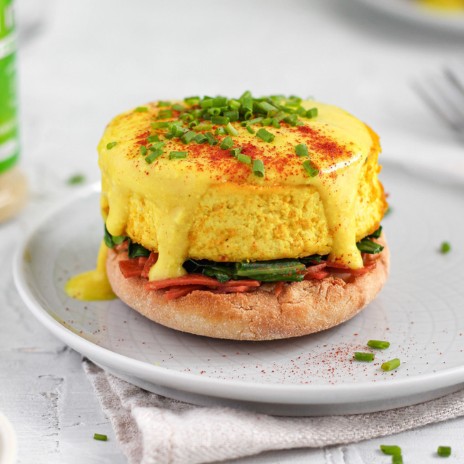 Image of Vegan Tofu Egg Benedict with Creamy Cashew Hollandaise