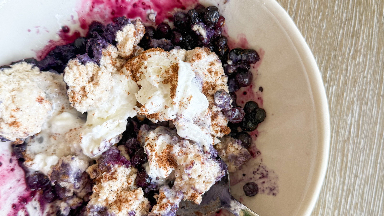 3 Minute Single Serve Protein Cobbler recipe