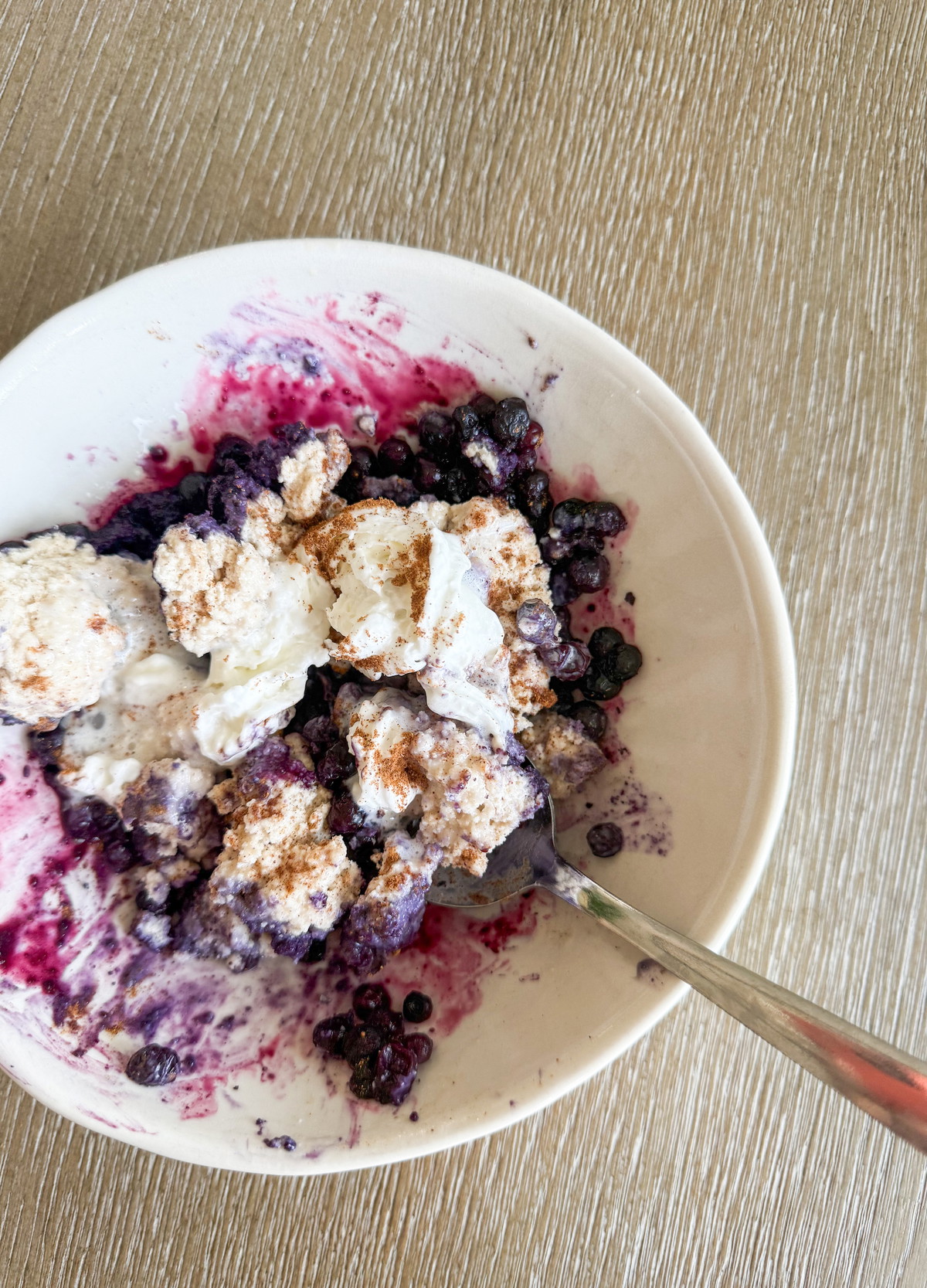 3 Minute Single Serve Protein Cobbler