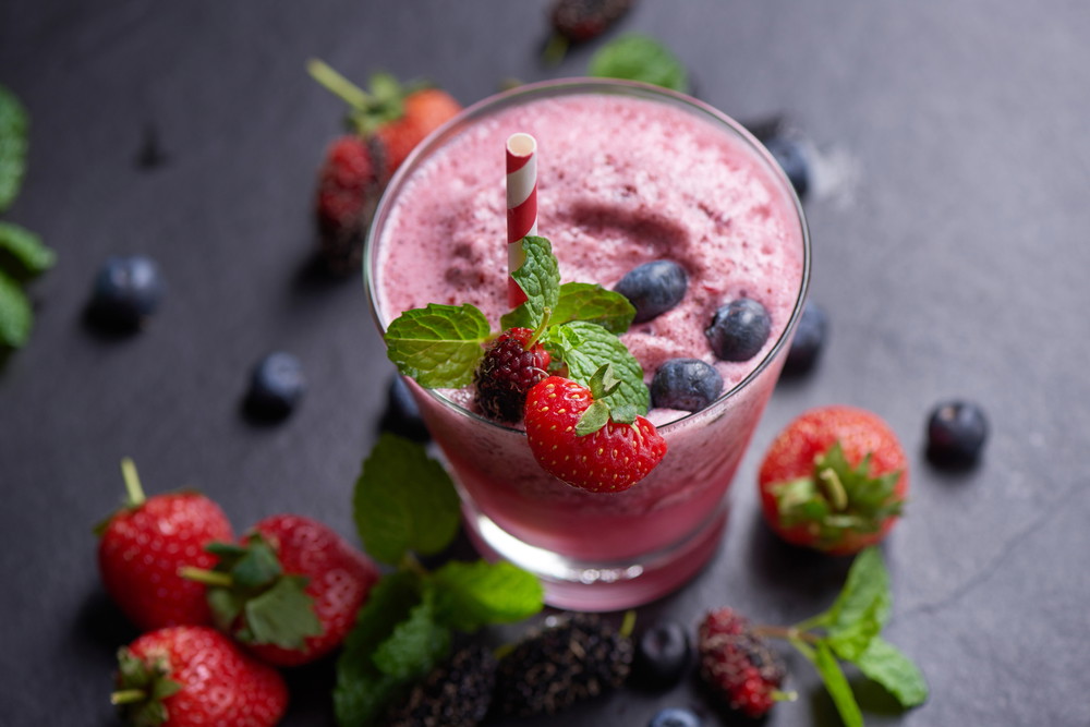 Strawberry Mulberry Yogurt Bowl