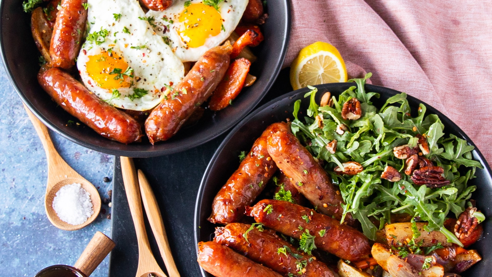 Image of Maple Sausage with Savoury Maple Roasted Vegetables 