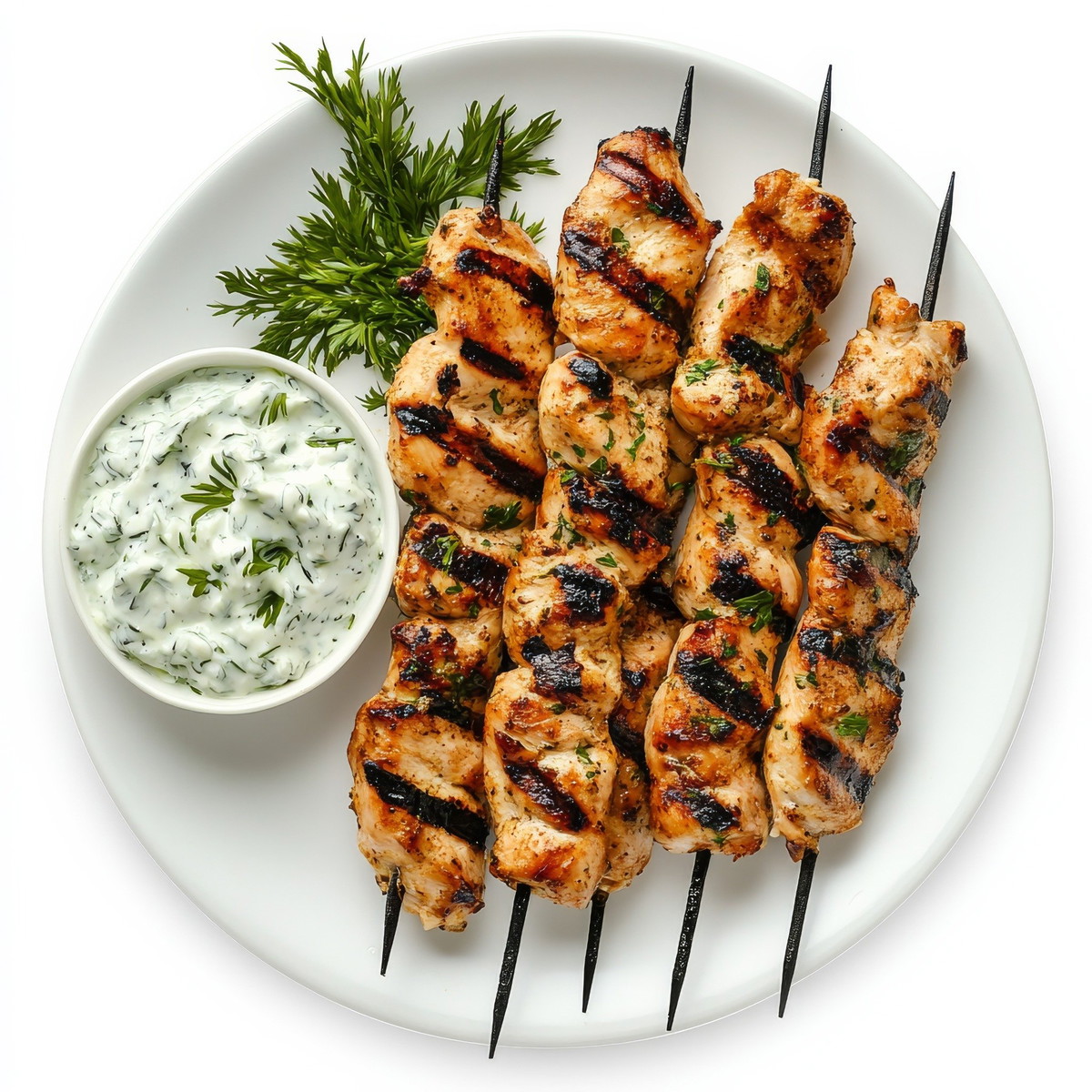 Chicken Skewers with Tzatziki Sauce