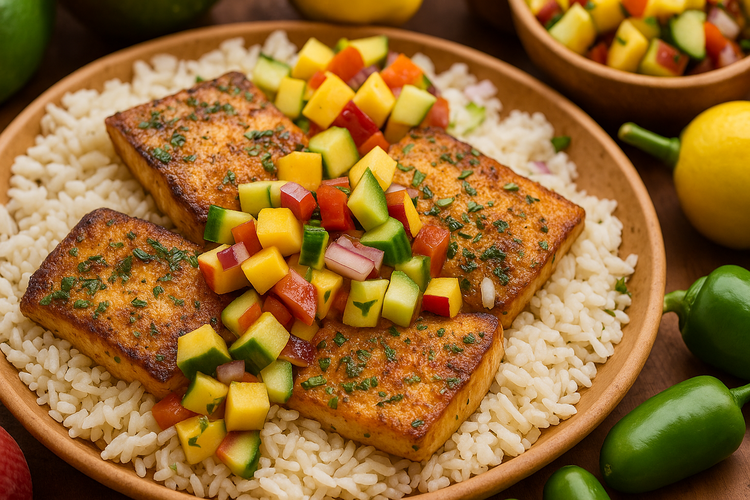 Image of In a large bowl, gently combine everything together. Season with salt and a few grinds of black pepper, to taste. Serve over rice or with any side of your choice!
