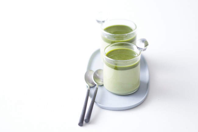 Image of Matcha Milk and Sesame Blancmange