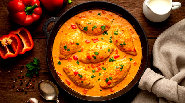Image of Paprika-Sahne-Hähnchen
