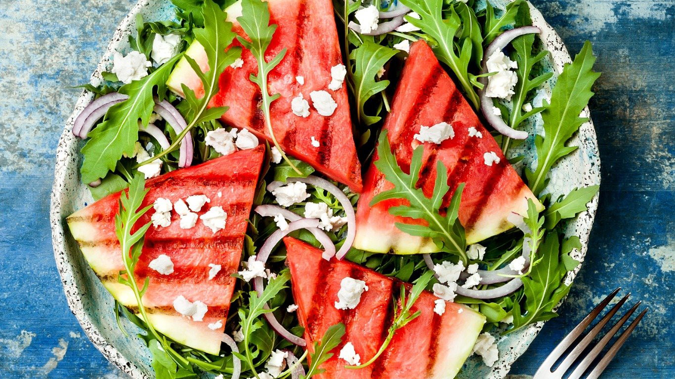Image of Grilled Watermelon Mint Salad