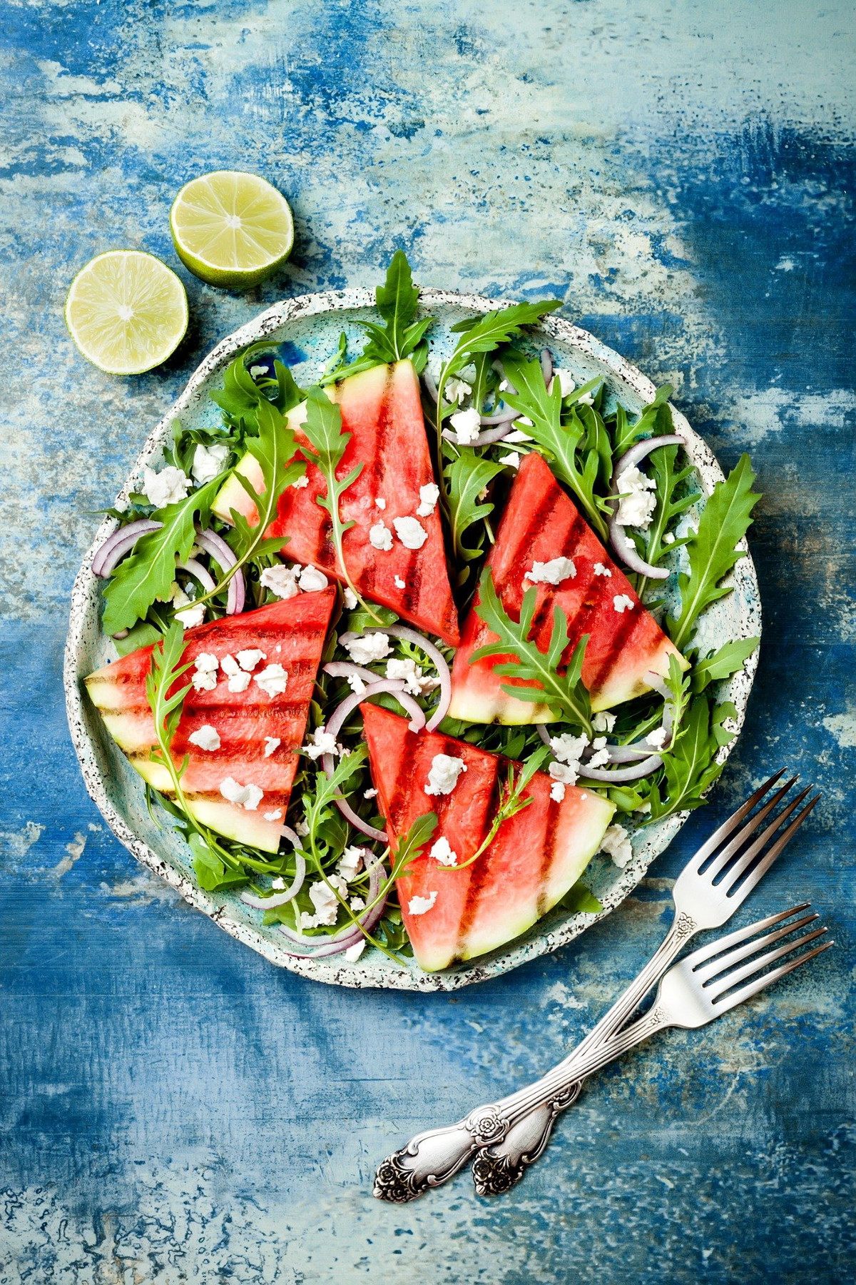 Grilled Watermelon Mint Salad