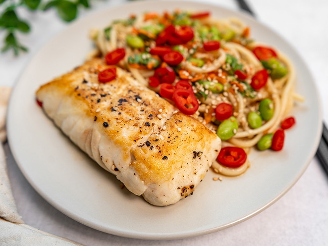 Image of Halibut Soba Noodle Salad Recipe