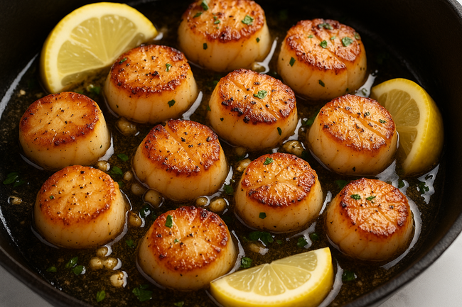 Image of Pan-Seared Scallops in Garlic Butter