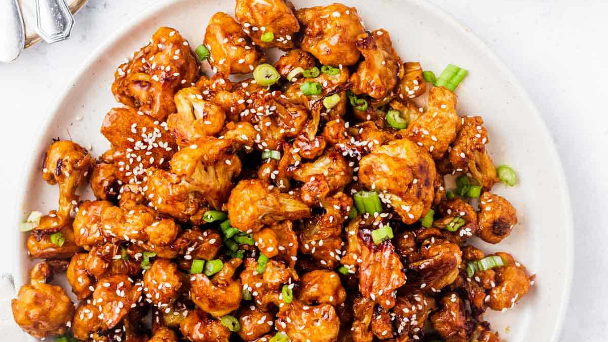 Image of Cauliflower with 'Honey' Garlic Sauce