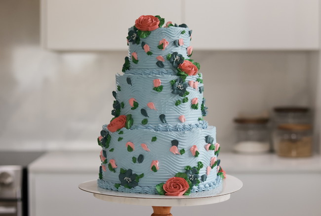 Image of Dreamy Floral Cascade Cake