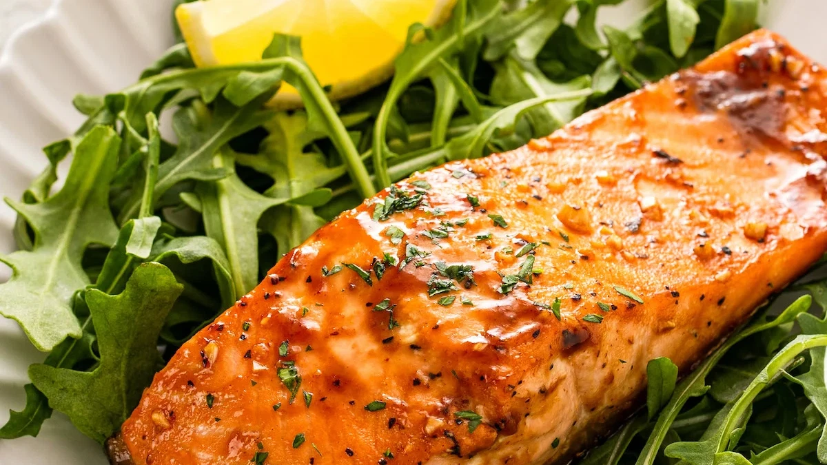 Image of Lemon & Raspberry Glazed Salmon