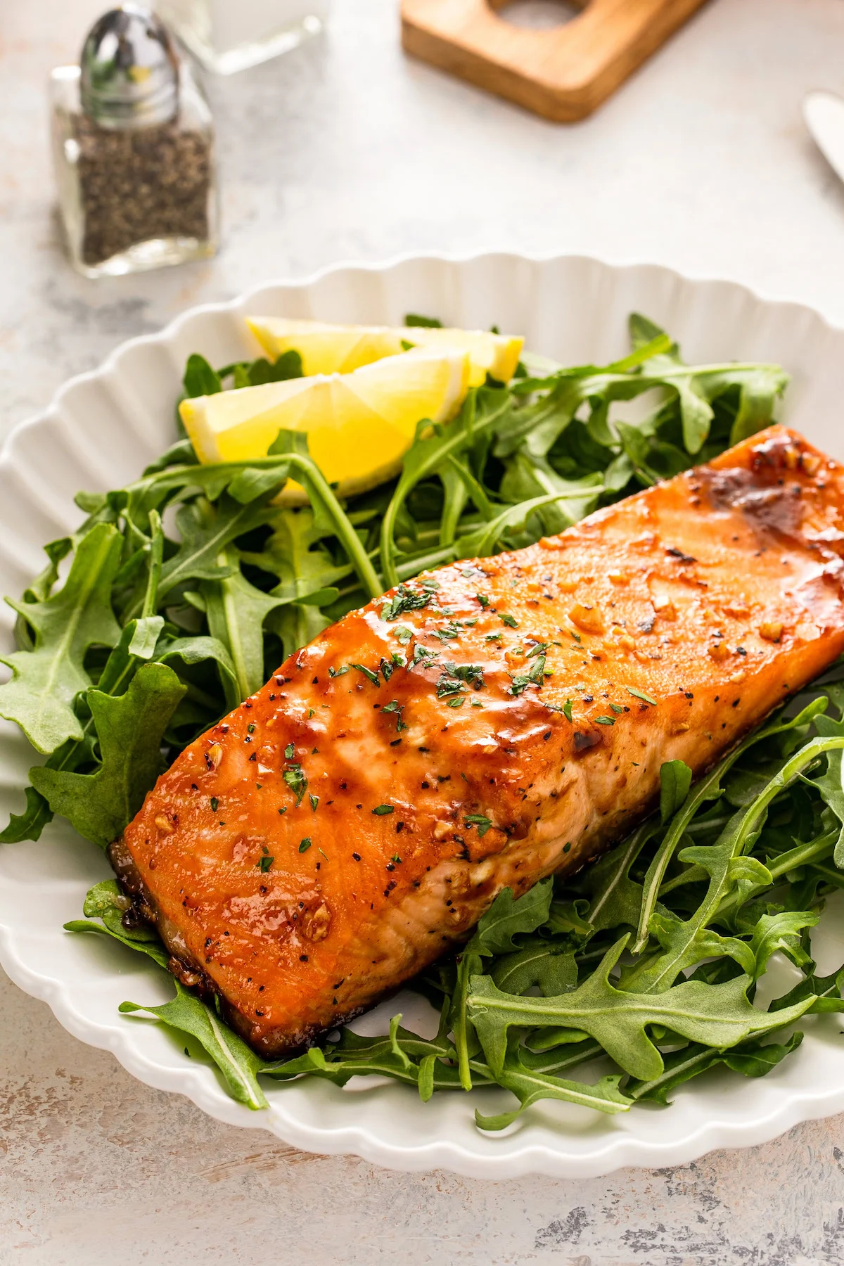 Lemon & Raspberry Glazed Salmon