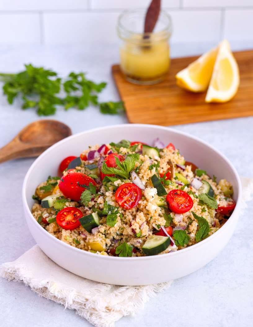 Feta Couscous Salad - Once Upon A Homestead Recipes