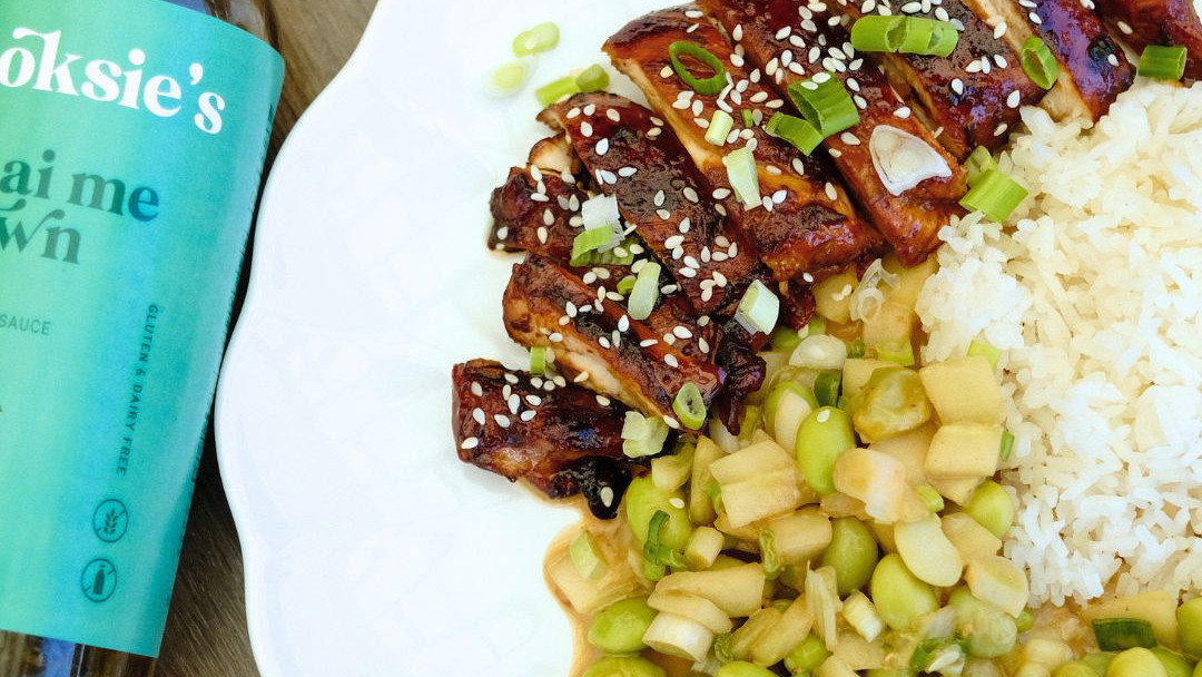 Image of High-Protein Thai Chicken Bowl with TOOKSIE’s Thai Me Down Marinade