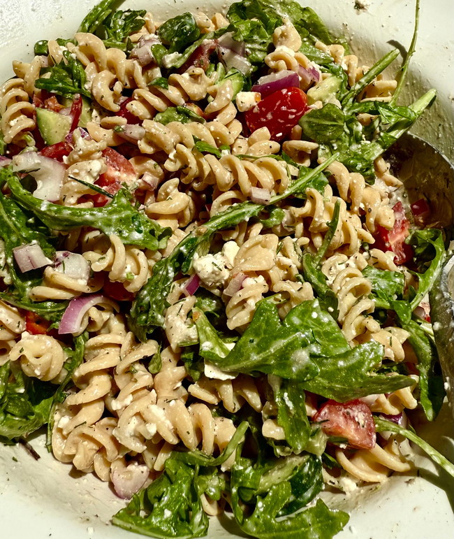 Image of Greek-Inspired Fusilli Pasta Salad