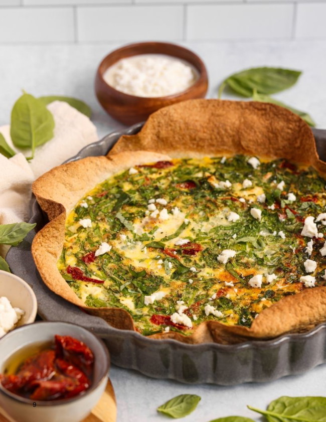 Spinach and Feta Tortilla - Once Upon A Homestead Recipes