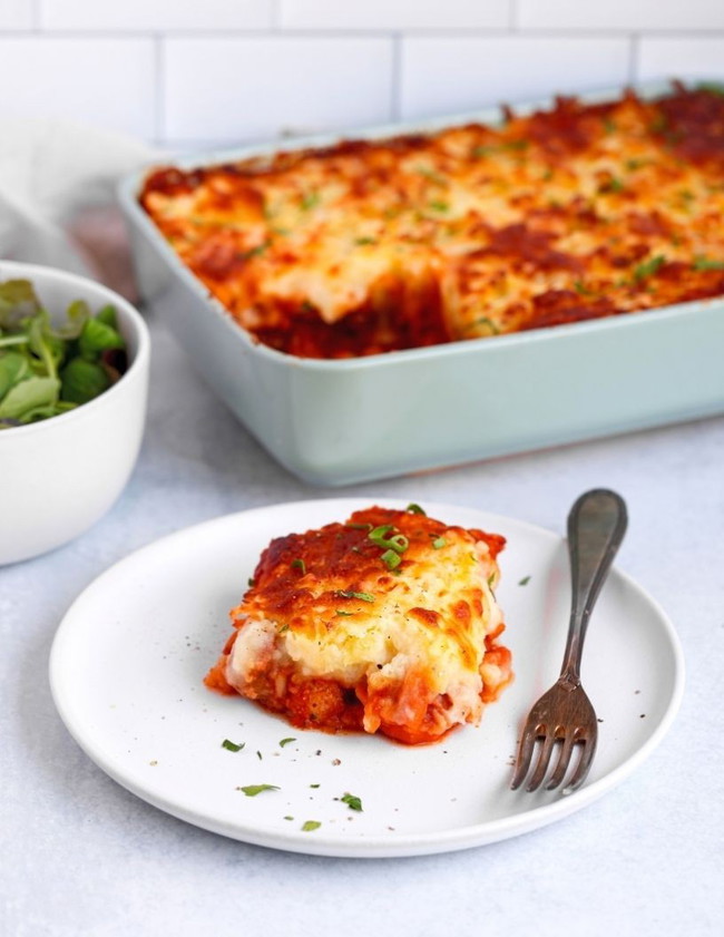 Cheesy Chicken Sausage and White Bean Casserole - Once Upon A Homestead Recipes