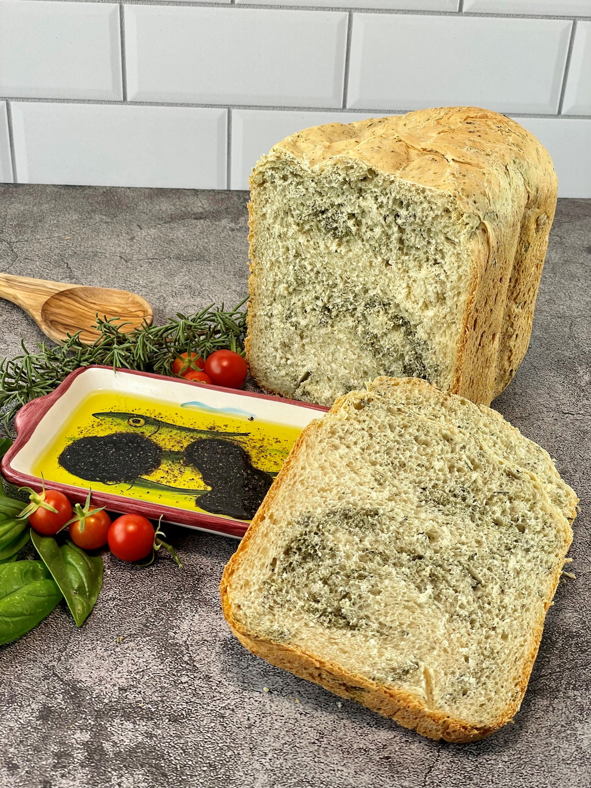 Rosemary Basil Italian Bread for Bread Maker