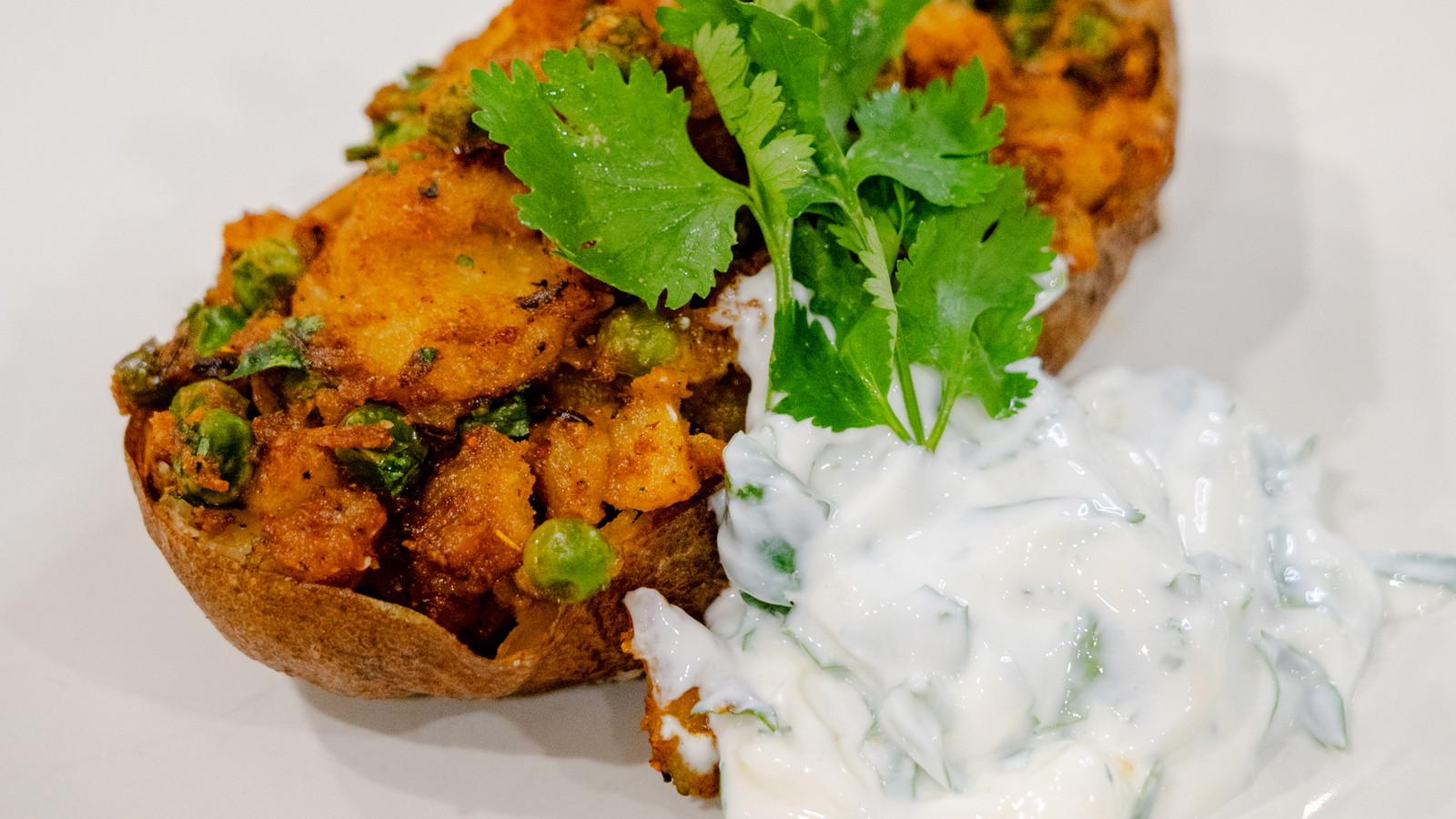 Image of Twice Baked Samosa Stuffed Potato