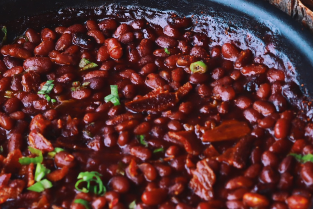 Mesquite Candied Bacon Beans