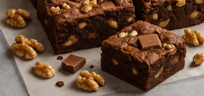Image of Rich and Fudgy Walnut Brownie Recipe UK