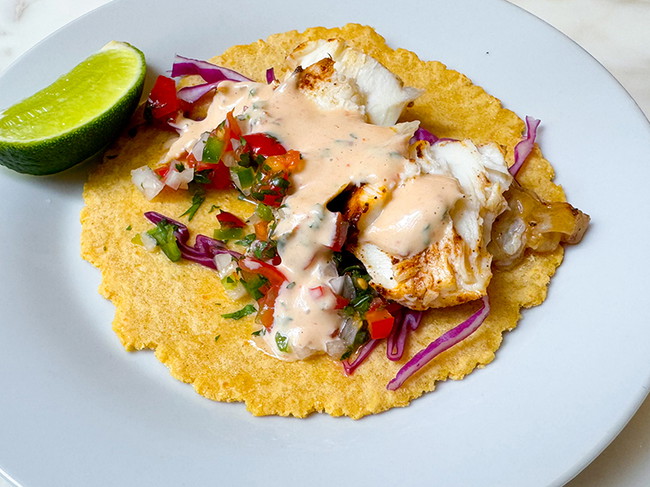 Image of Katie Lee Biegel's Sheet Pan Fish Tacos Recipe