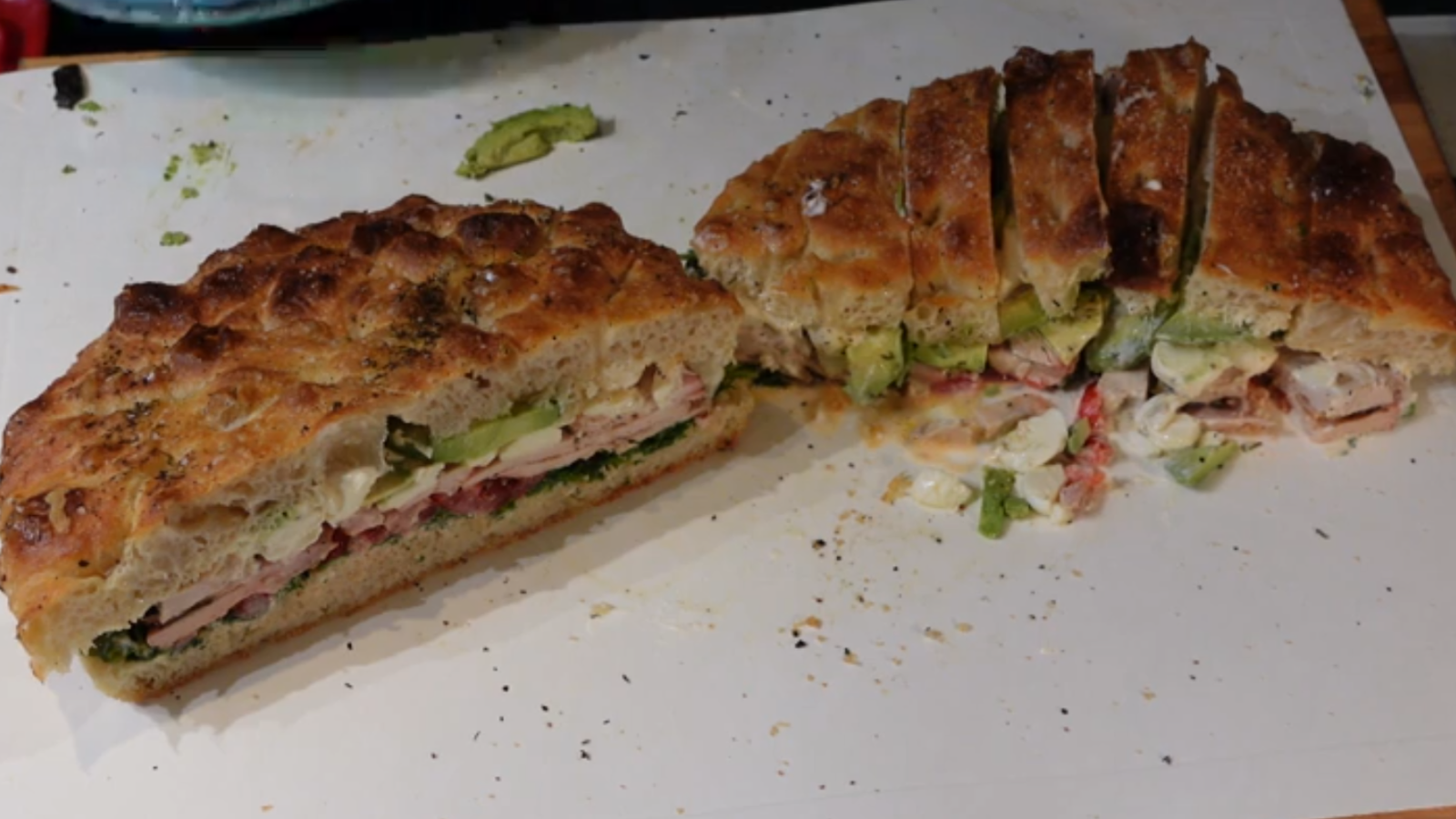 Image of Turkey Focaccia Sandwich with Rotisserie Glazed Turkey Breast