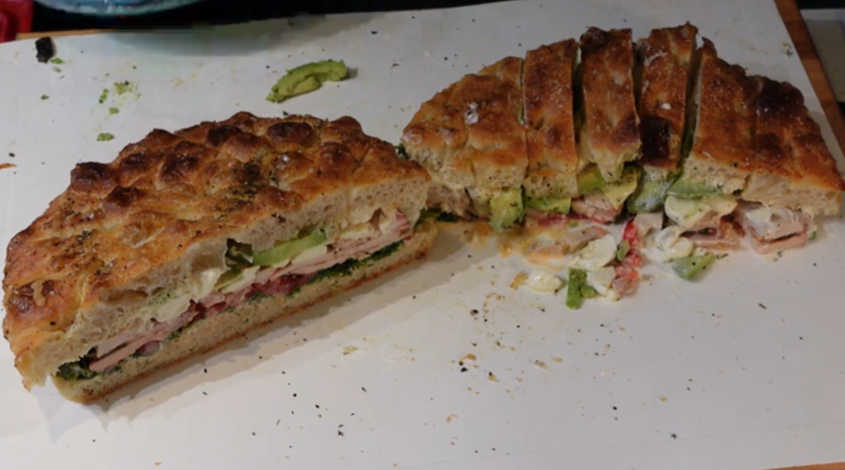 Turkey Focaccia Sandwich with Rotisserie Glazed Turkey Breast