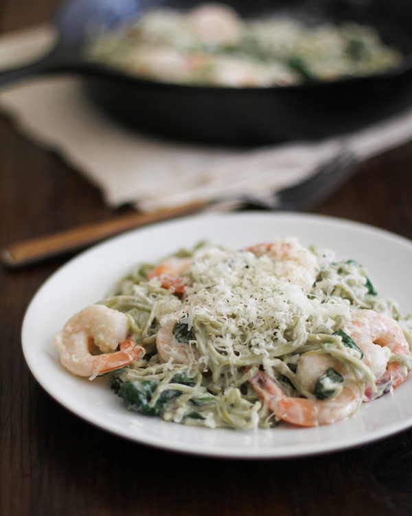 Creamy Spinach Angel Hair Florentine