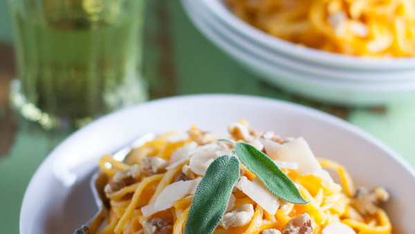 Butternut Squash Pasta Sauce over Gluten Free Tagliolini