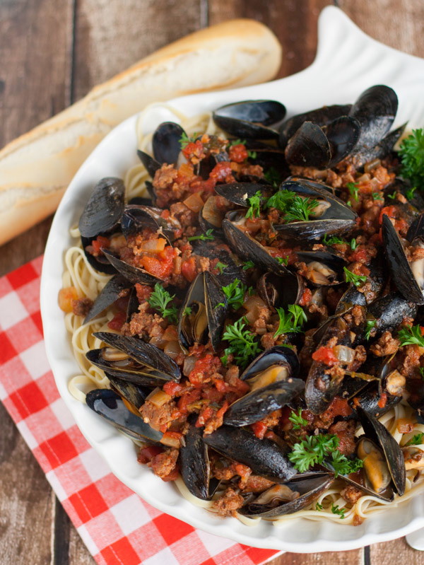 Linguine with Mussels and Chorizo