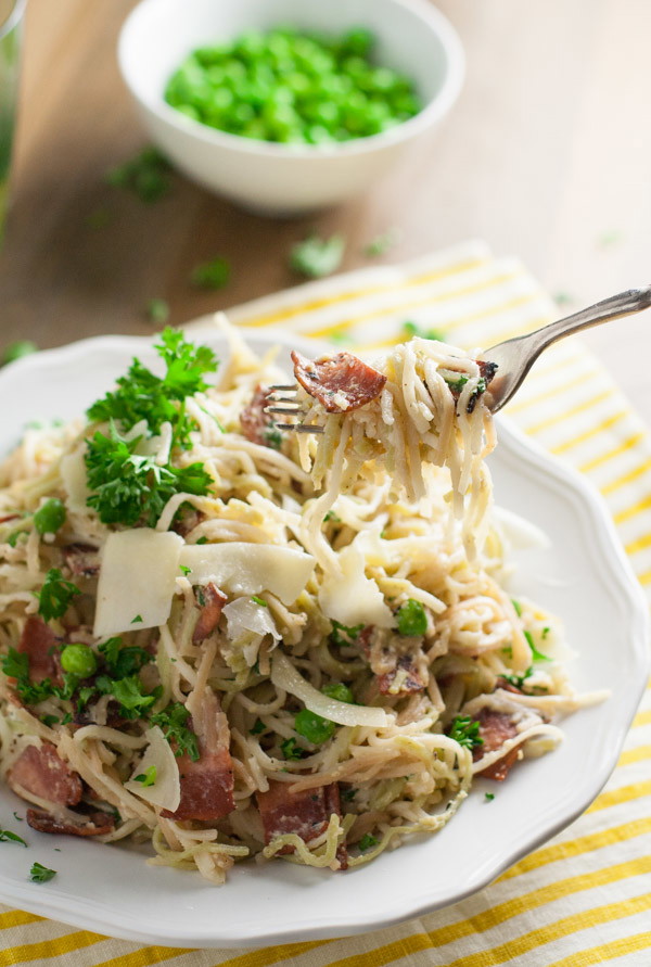Light Angel Hair Carbonara